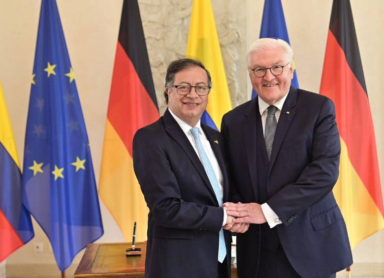 Gustavo Petro y Frank-Walter Steinmeier, presidente de Alemania. Foto: Presidencia.
