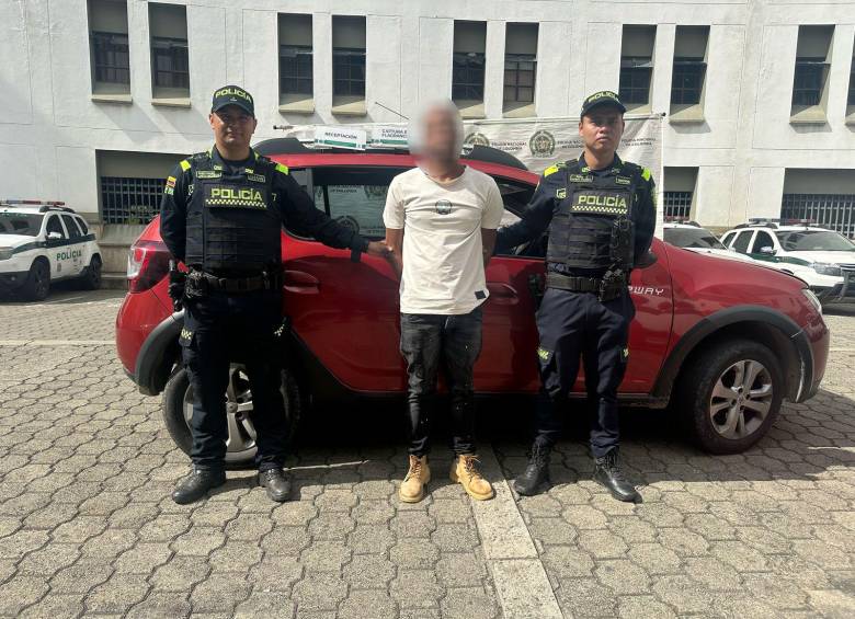 Uno de los detenidos durante una de las acciones de las autoridades bellanitas. FOTO: Cortesía