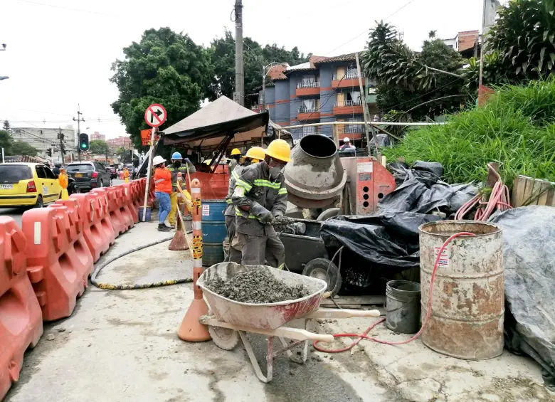 Aspecto de los trabajos que se adelantaron en el sector de Rinconcito Ecuatoriano para el Metro de la 80. FOTO: Cortesía Alcaldía de Medellín