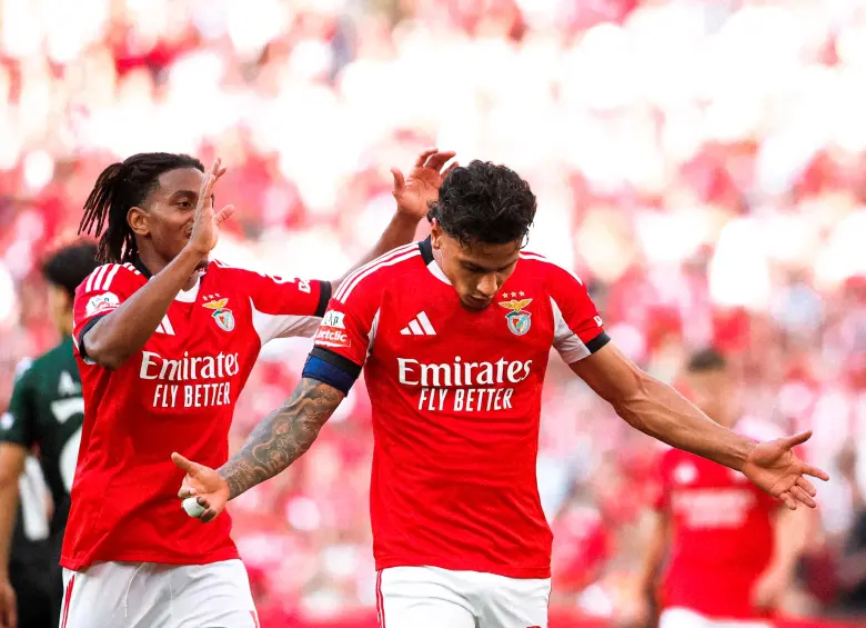 Richard Ríos guió al Benfica a una nueva victoria en la liga de Portugal. FOTO @SLBenfica