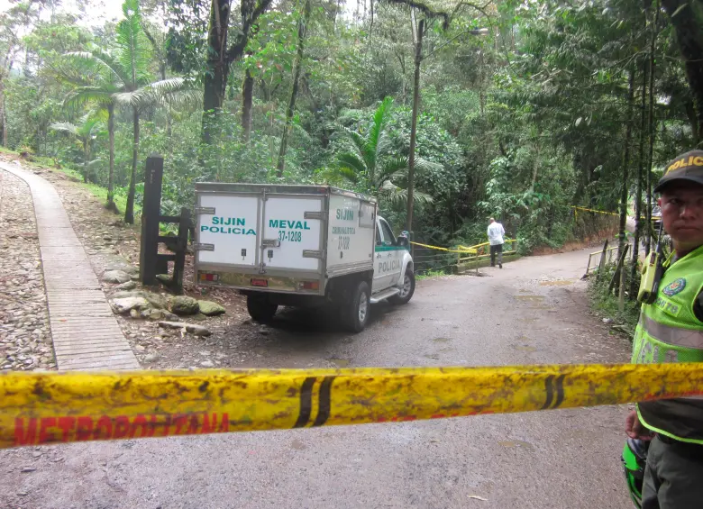 En este paraje rural del municipio de Caldas, en Antioquia, fue encontrado el cadáver del ciudadano irlandés. FOTO: ARCHIVO Q’HUBO - EL COLOMBIANO.