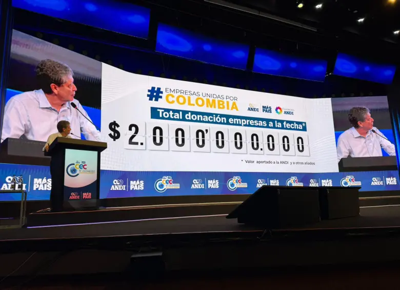 Bruce Mac Master, presidente de la Andi, anunció en Cartagena una campaña de solidaridad que inicia con $2.000 millones para apoyar a los damnificados del terremoto. FOTO tomada de X