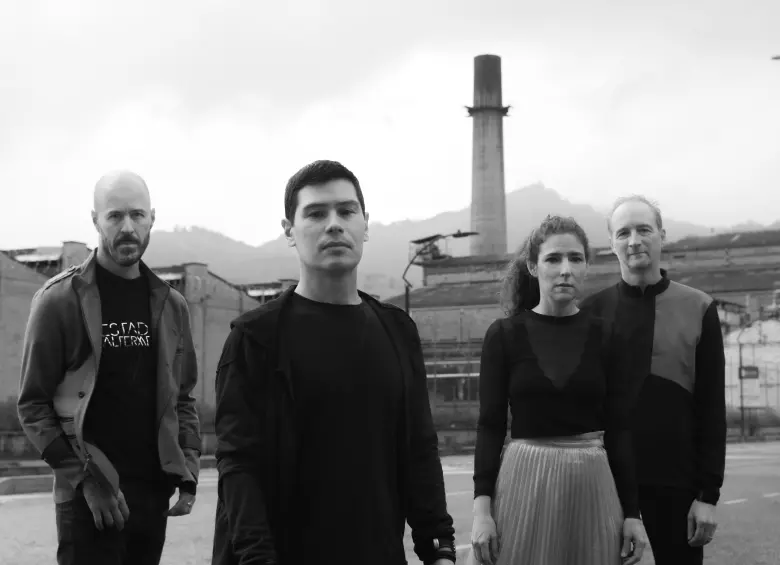 Conformación actual de Estados Alterados. De izquierda a derecha: Elvis, Felipe Carmona, Natalia Valencia y Ricky. Foto: Alejandro Valencia Carmona /Archivo Estados Alterados 