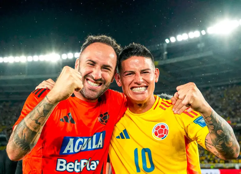 David Ospina y James Rodríguez jugarán su último Mundial. FOTO @jamesdrodriguez