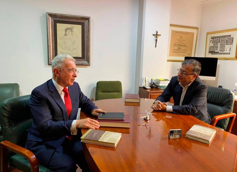 Uribe y Petro se reunieron el pasado 29 de junio. FOTO: CORTESÍA