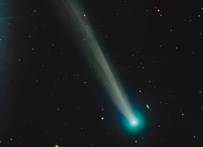 El cometa SWAN, descubierto en septiembre de 2025, mostrará una brillante estela verdosa visible brevemente desde Colombia. FOTO cortesía Nasa