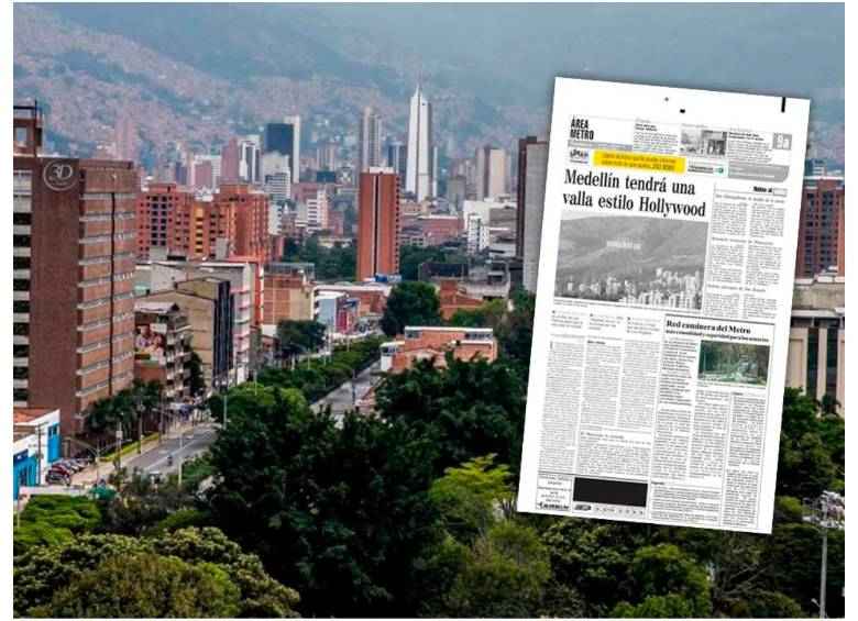 La intención del alcalde Quintero es levantar un gran letrero con el mensaje: “En Medellín todo florece”. FOTO JUAN ANTONIO SÁNCHEZ