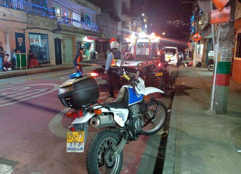 Esta fue la motocicleta que fue encontrada en una calle del centro de Itagüí y fue inmovilizada por los mismos guardas. FOTO: CORTESÍA