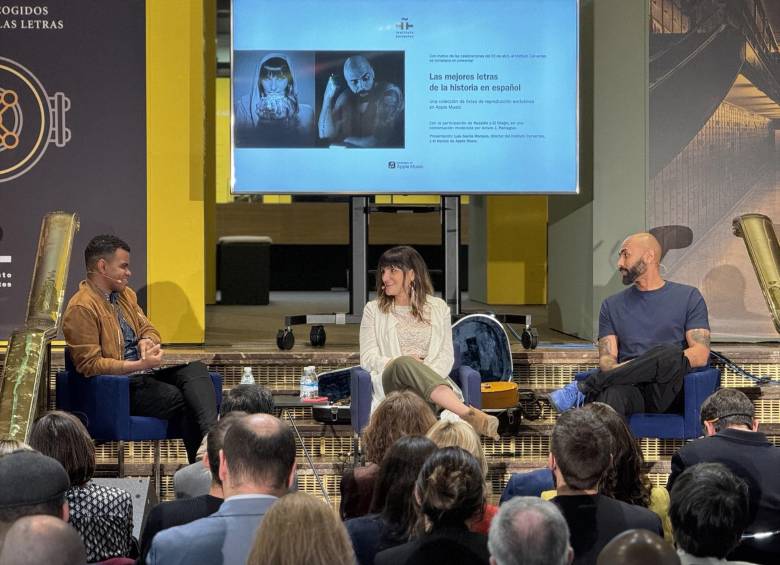 En Madrid se celebró un evento para hablar de las mejores canciones de la historia en español, a propósito de la celebración del Día del Idioma Español en las Naciones Unidas. Foto: Europa Press. 