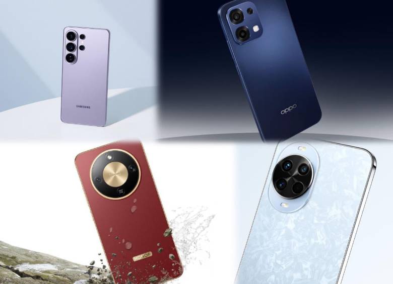El Samsung Galaxy S26+ destaca por su panel de 2.600 nits; el Huawei nova 14 Pro tiene un distintivo módulo de apertura variable; el Honor Magic 8 Lite está blindado con estructura interna de grado balístico, y el Oppo A6 Pro apuesta por la resistencia IP69. FOTOS cortesía