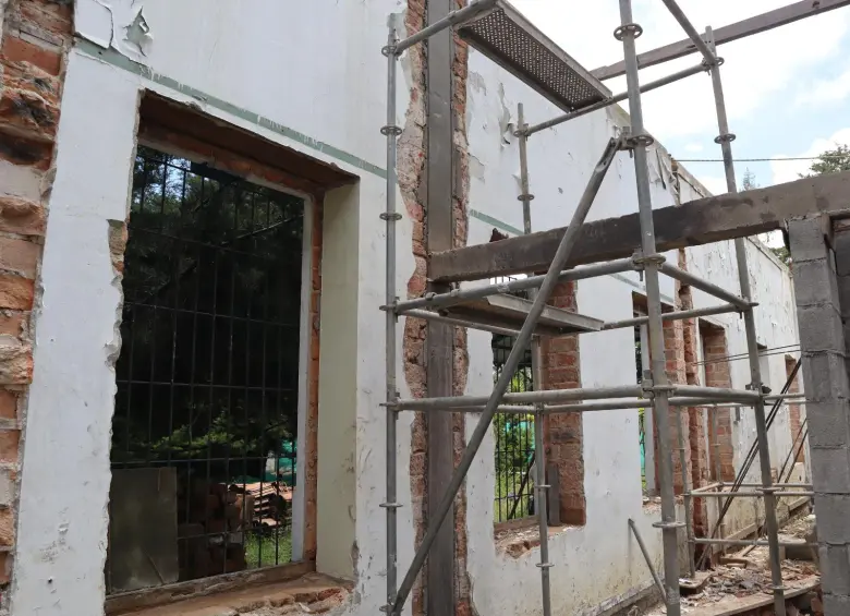 La Casa Inalámbrica en su interior tras las obras actuales que adelanta allí la Alcaldía de Envigado. FOTO Cortesía Édgar Restrepo Gómez. 