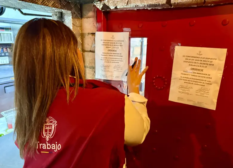 La paralización no será levantada hasta que se adopten las medidas necesarias para mitigar los riesgos identificados. Foto: MinTrabajo