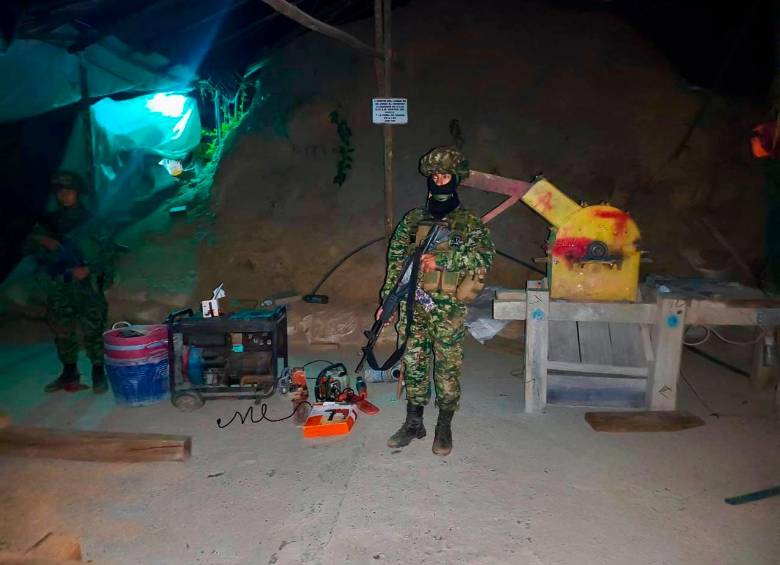La acción tuvo lugar en la vereda Los Araos y fue realizada por soldados del Batallón de Infantería Liviana N.º 32. Foto: cortesía Ejército