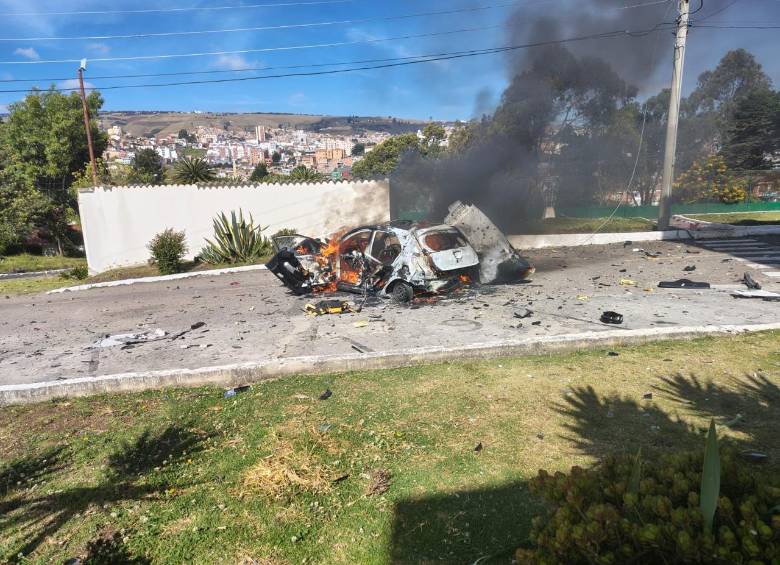 Atentado al batallón Simón Bolívar en Tunja. FOTO: CORTESÍA FF.MM.