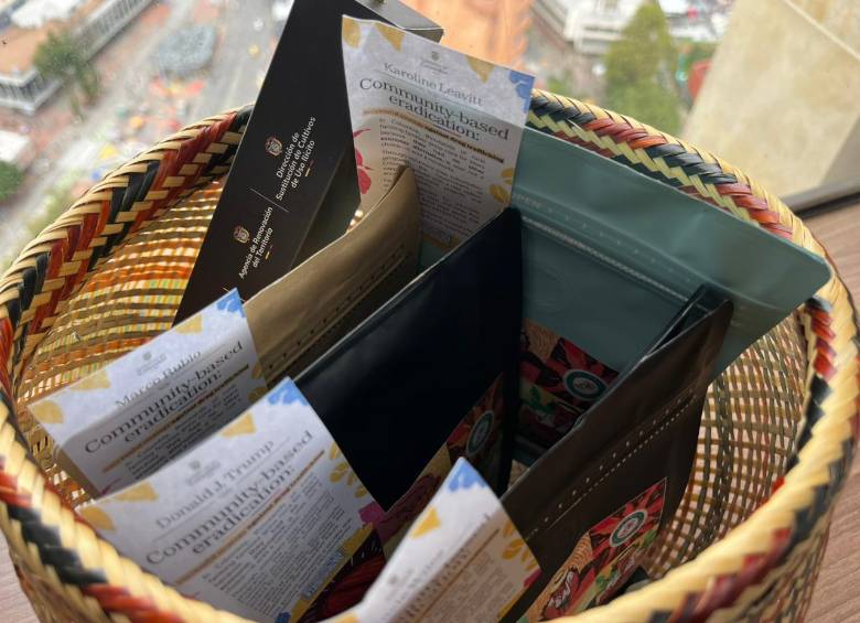 Obsequios para entregar al gobierno de Estados Unidos. FOTO: Tomada de Colombia.co / Marca País Colombia