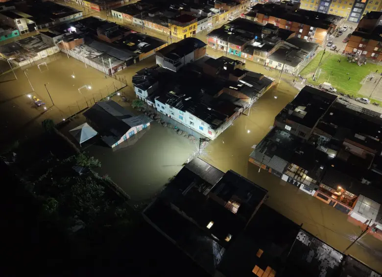 Los alcances de la inundación en Facatativá. Foto: Cortesía. 