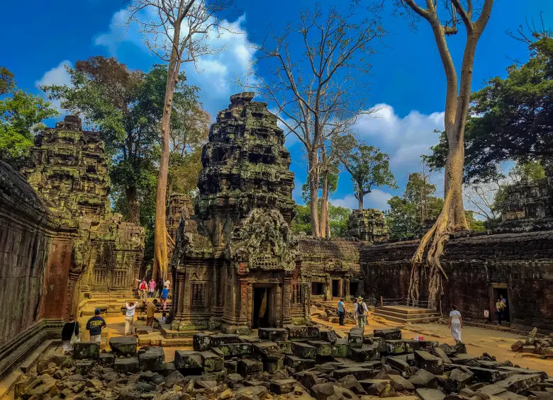 El complejo de templos de Ta Prohm, ubicado en el parque arqueológico de Angkor. FOTO JUAN DIEGO ORTIZ JIMÉNEZ