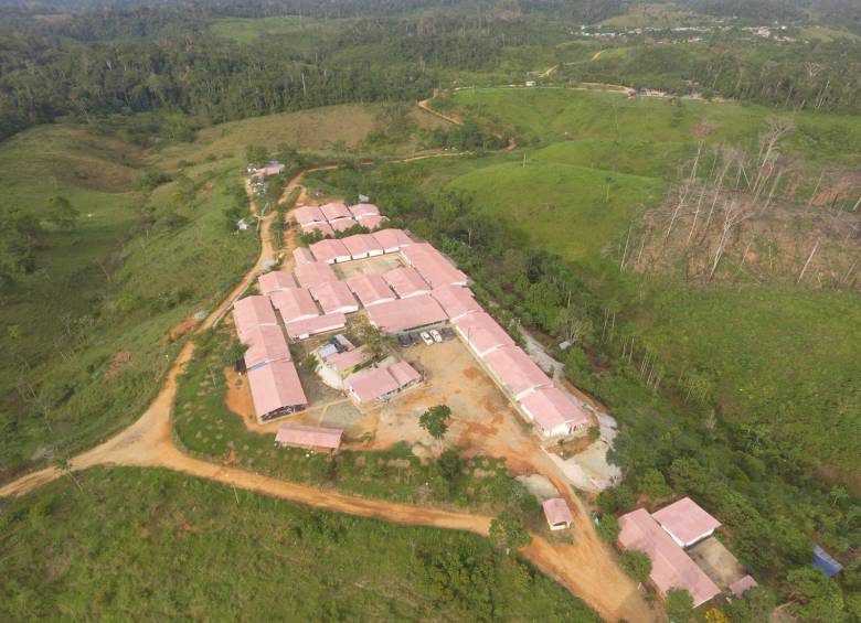 Imagen de un Antiguo Espacio Territorial de Capacitación y Reincorporación (AETCR), ubicado en Remedios, nordeste antioqueño. FOTO: CORTESÍA