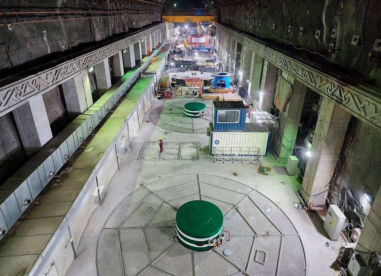 Aspecto de la casa de máquinas del Proyecto Hidroeléctrico Ituango. FOTO: CORTESÍA EPM