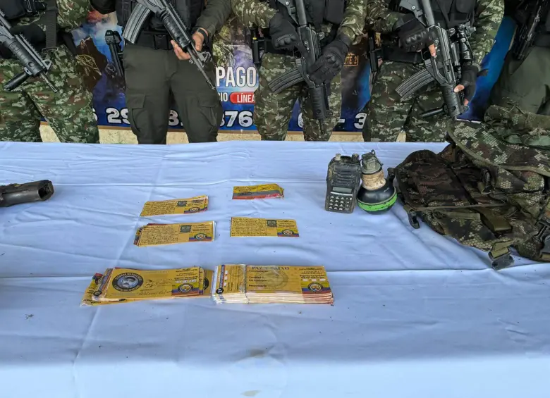 Material incautado durante la operación. FOTO: FUERZAS MILITARES.