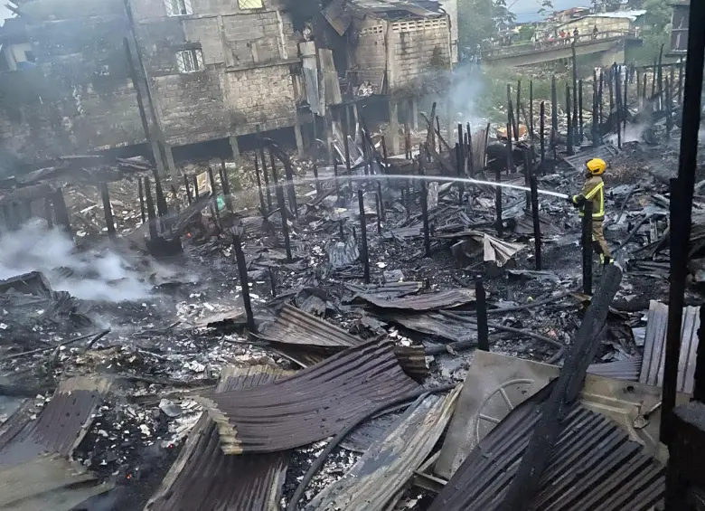 Incendio en Quibdó, Chocó. FOTO: Cortesía