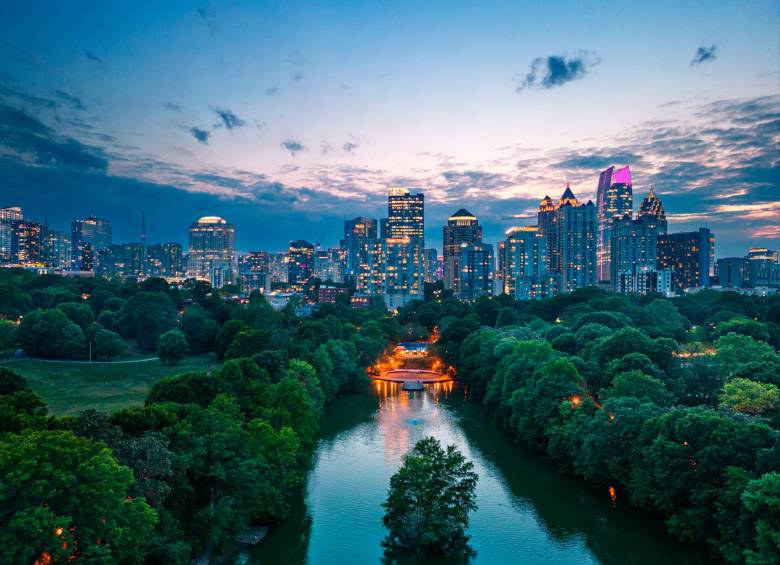 El atardecer en el parque Piedmont de Atlanta. Foto: Shutterstock