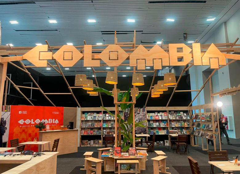 Este es el stand de Colombia en la Feria Internacional del libro de Guadalajara. Foto: Colprensa. 