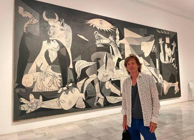 El Museo Reina Sofía cerró sus puertas para recibir a Jagger y a su equipo. Foto: Twitter Mick Jagger