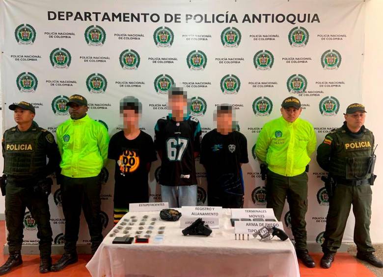 Los capturados fueron dejados a disposición de los organismos judiciales. FOTO: CORTESÍA POLICÍA