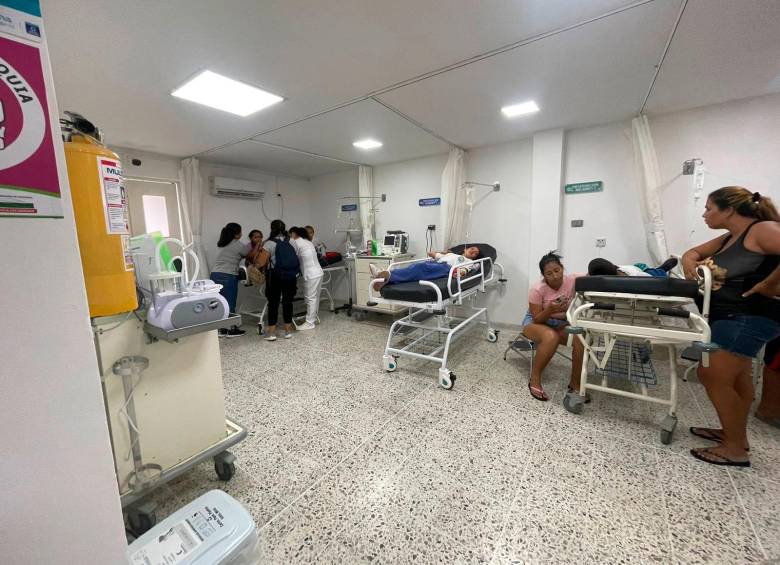 Los niños afectados fueron atendidos en el hospital de Puerto Triunfo y luego dados de alta. FOTO DEL TWITTER DEL DIPUTADO ANDRÉS MESA