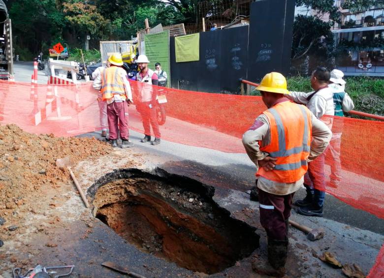 Este es el sector que presentó el problema. La recomendación es tomar vías alternas. Foto: MANUEL SALDARRIAGA 