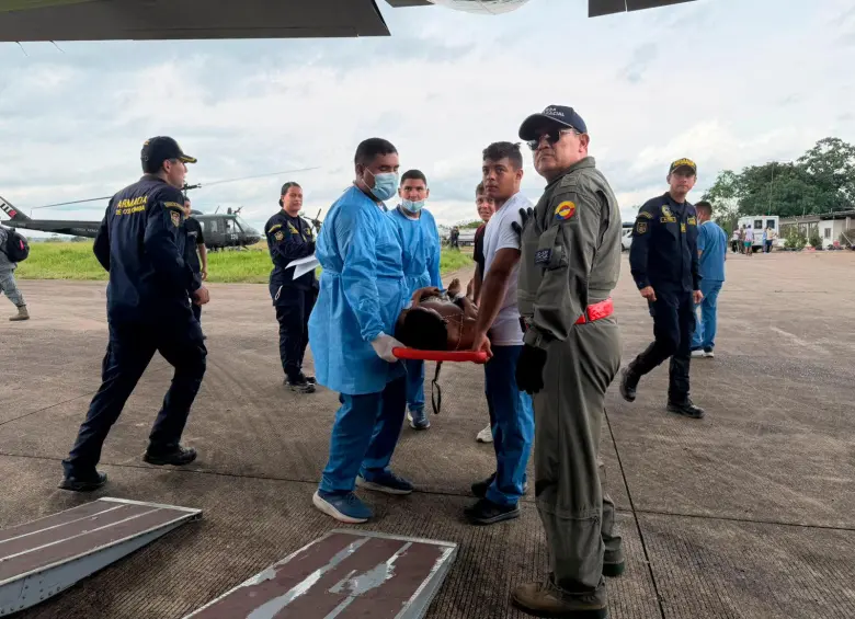 El aeropuerto de Puerto Leguízamo es operado por el municipio, en medio de múltiples precariedades. FOTO: CORTESÍA FUERZAS MILITARES.