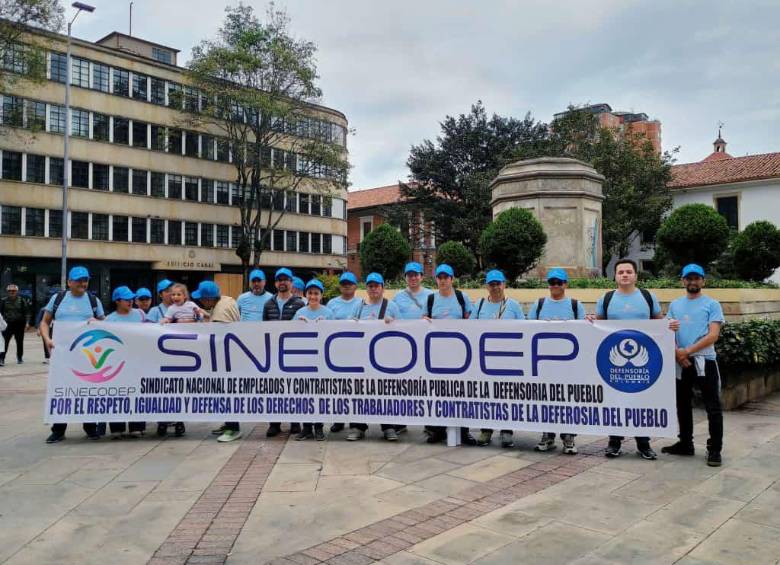 Defensores públicos realizaron un cese de actividades en protesta por retrasos en el pago de honorarios. FOTO: SINECODEP (Referencia, tomada de redes sociales del sindicato).