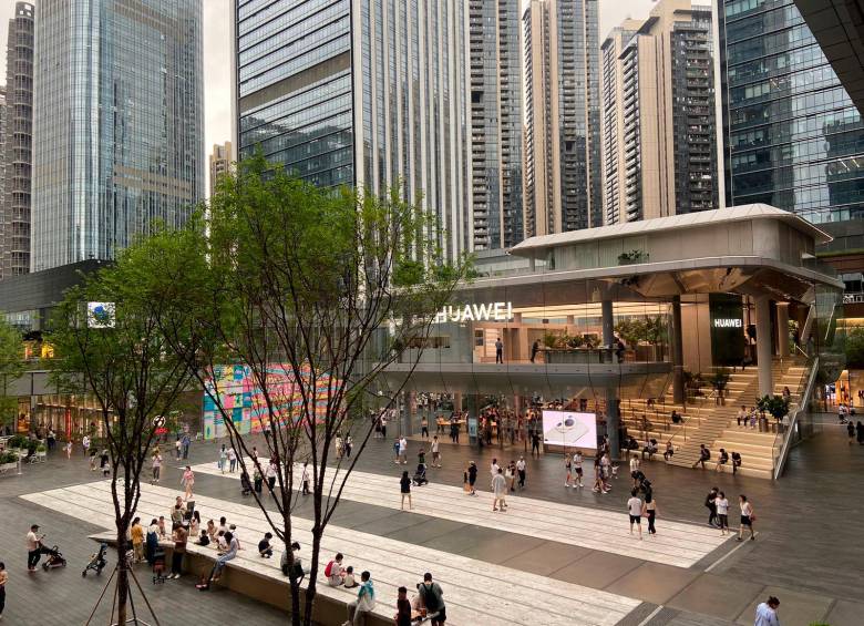 Así lucen las oficinas de Huawei en China. FOTO Daniel Rivera