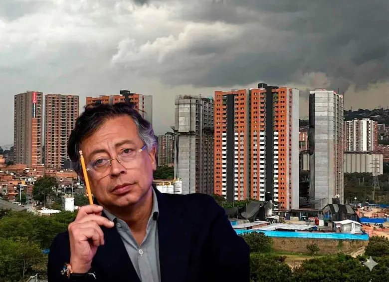 Las declaraciones del presidente, Gustavo Petro, generaron reacciones en el sector constructor y político. FOTO: COLPRENSA Y EL COLOMBIANO