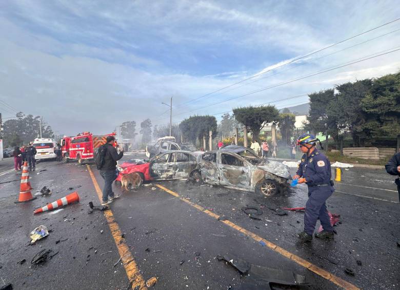 Explosión Zipaquirá- Ubaté. FOTO: Gobernador Jorge Emilio Rey Ángel X @JorgeEmilioRey 