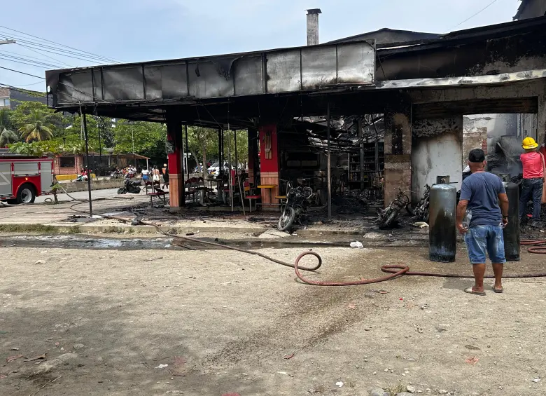 Foto del incendio en Turbo. Autor: cortesía