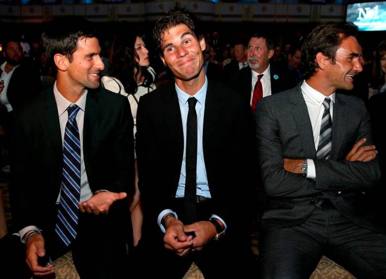 Novak Djokovic, Rafael Nadal y Roger Federer son los mejores tenistas de los últimos 20 años. FOTO: TOMADA DEL TWITTER DE @Tiempodetenis1