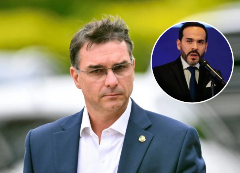 Flávio Bolsonaro obtuvo el 47,03 % de los votos en la primera vuelta presidencial de Brasil. FOTO: AFP / Colprensa