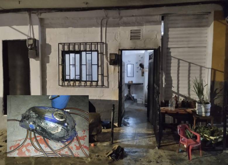 Vivienda en la vereda Los Gómez donde se presentó la emergencia. FOTO: Cortesía.