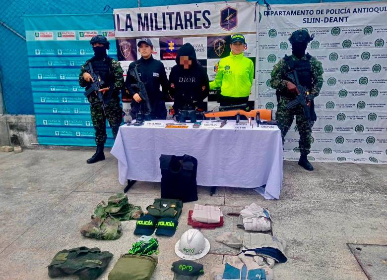 Una persona fue capturada por las autoridades durante el procedimiento policial. Foto: Cortesía.