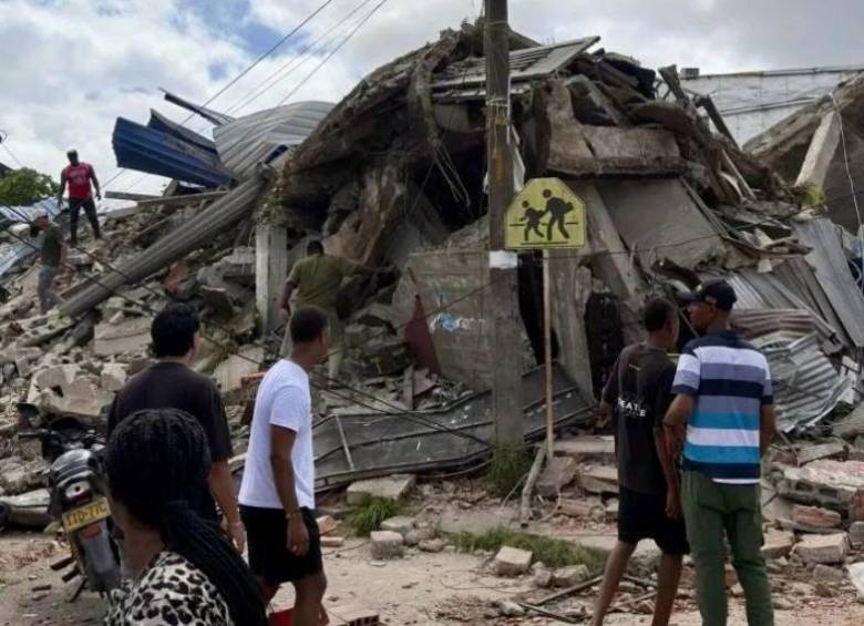 El terremoto de magnitud 7,4 tuvo su epicentro en San José del Palmar, Chocó, el 10 de agosto de 2026. FOTO: Gobernación del Chocó