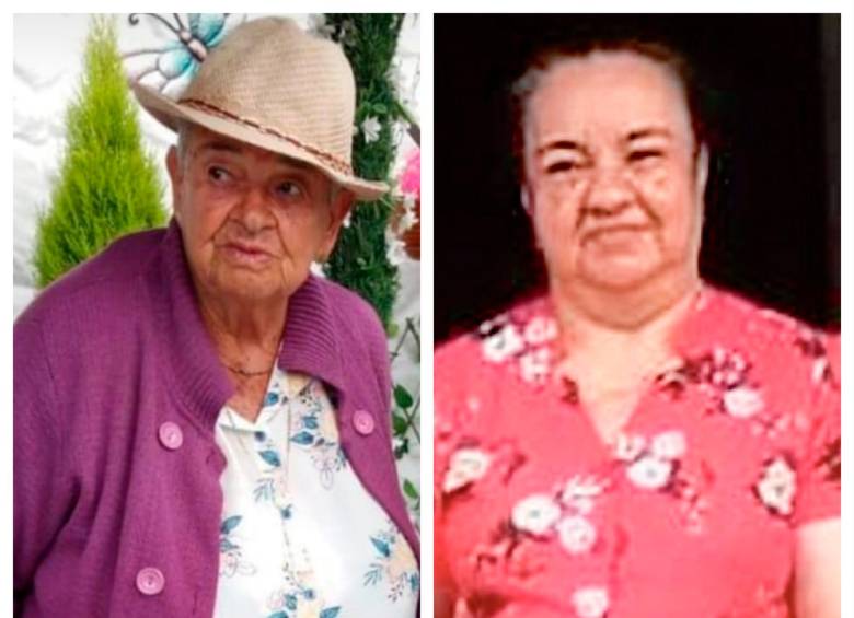 Martha Elvia Henao Montoya, de 86 años, y María Rosa Ocampo Gallego, de 67, fueron dos de las víctimas de homicidios en los recientes quince días en el Valle de Aburrá. FOTOS: CORTESÍA