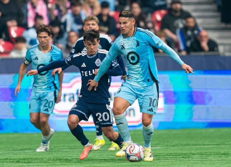 El futbolista colombiano James Rodríguez disputará su tercer partido con el Minnesota United de Estados Unidos. Foto: Getty