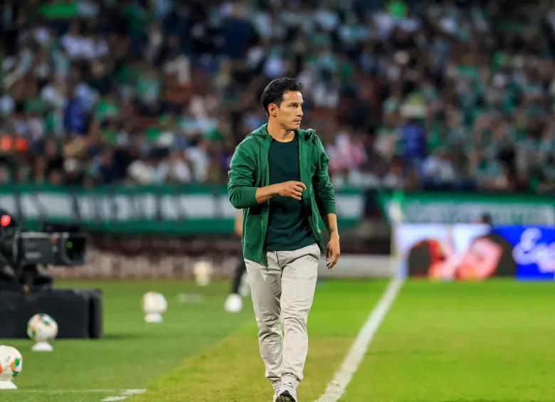 El técnico Diego Arias destacó el compromiso del equipo en el duelo frente al Junior. FOTO CAMILO SUÁREZ