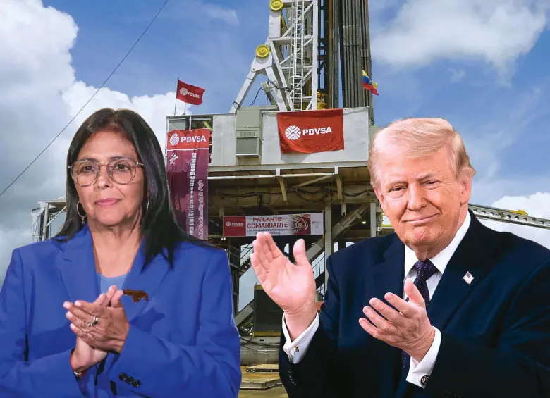 Donald Trump puso a Delcy Rodríguez al frente de la reactivación petrolera. FOTO Getty