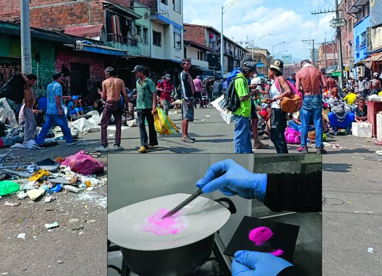 El tusi es una mezcla que varía de lote en lote e inundó las calles de Medellín. FOTO EL COLOMBIANO Y AFP.