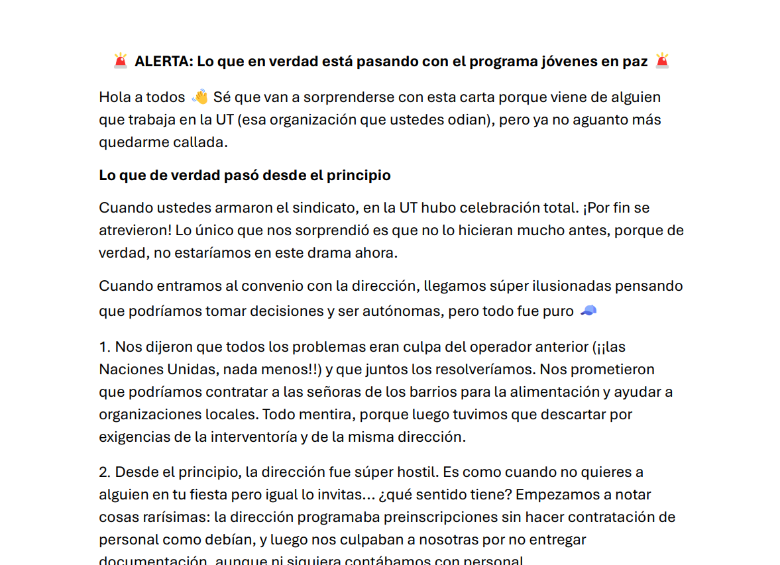 Exclusivo: Así ha fracasado el programa Jóvenes en Paz de Petro