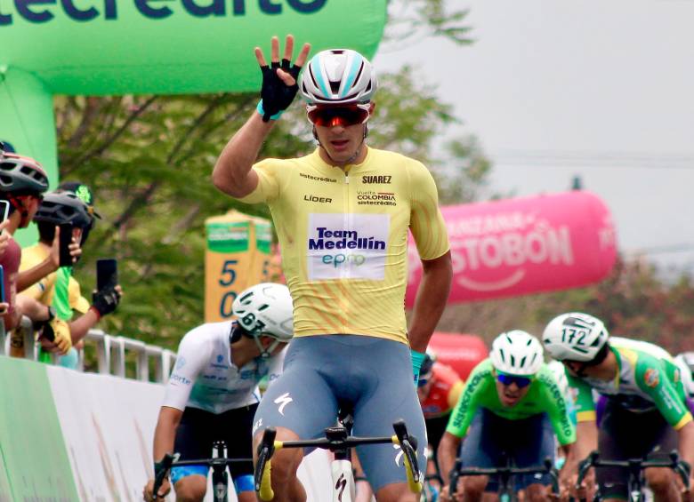 Wilmar Paredes fue el corredor más ganador de la Vuelta a Colombia 2026, con cuatro victorias de etapa en las cinco jornadas disputadas. Suma siete en su historial en la carrera. FOTO Cortesía Diego Giraldo-Team Medellín-Epm