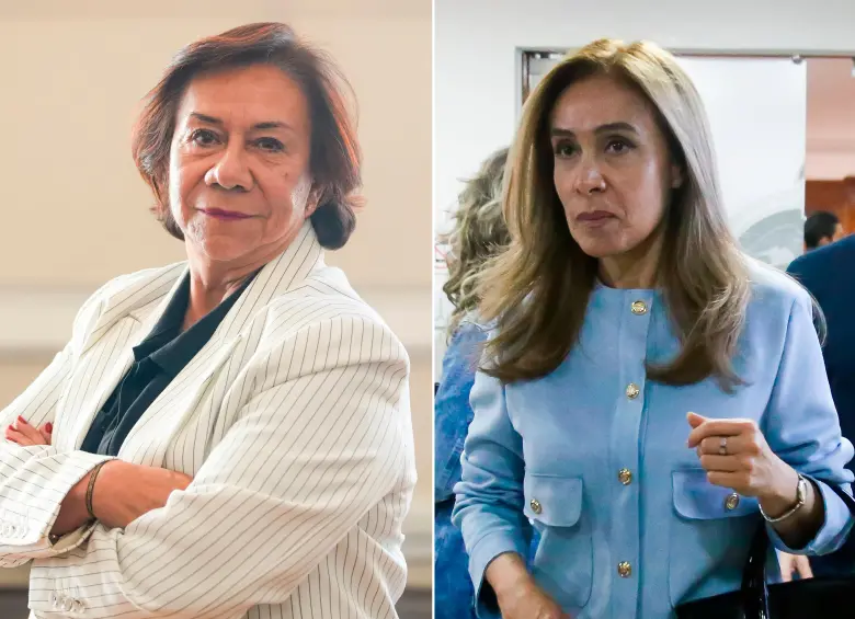 La canciller Villavicencio (izquierda) y la gerente de la Imprenta, Alba Liliana León (derecha), serán investigadas disciplinariamente. La Contraloría también había encendido las alertas. FOTO: Presidencia y Colprensa